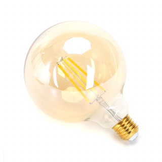 6W smart filament LED-lampa G125 CCT WIFI + Bluetooth Amber