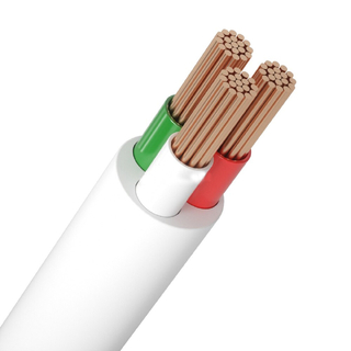 CCT kabel vit rund (grön,blå,röd)