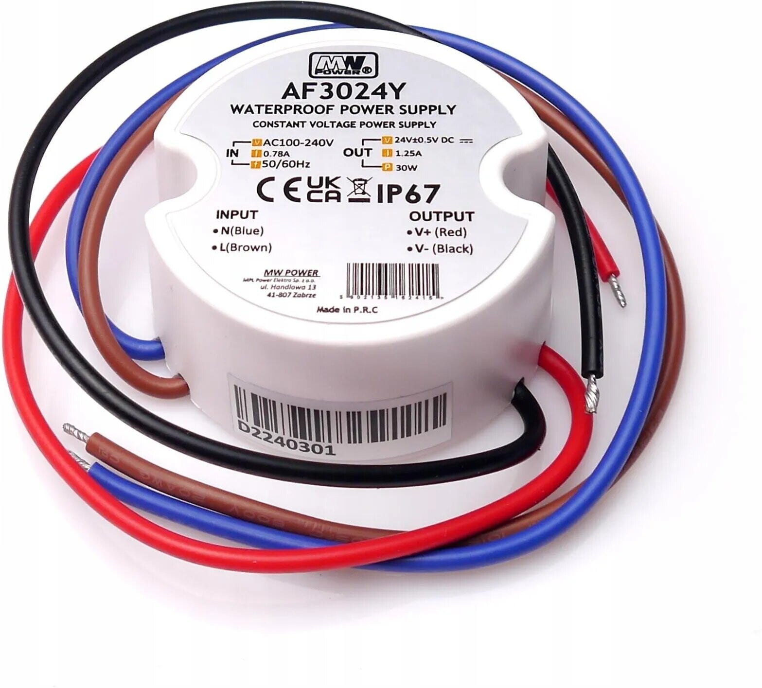 LED Transformator | Konstantspänningstransformator 30W 24V/1.25A IP67 ...